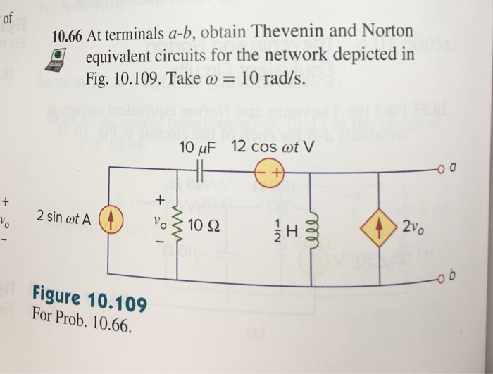 Solved: At Terminals A-b, Obtain Thevenin And Norton Equiv... | Chegg.com