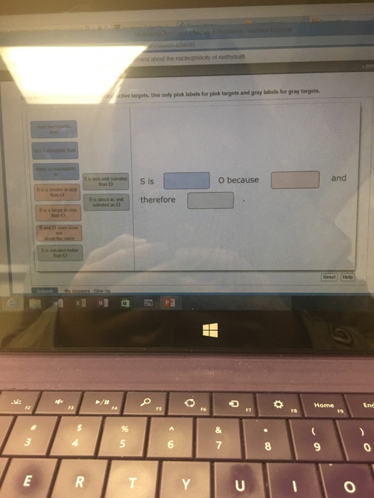 Question: Complete the statement about the nucleophillicity ofmethylsulfide and Methodist functional groups
