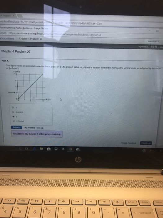 Question: 33t90267b46db655ca# 10001 asteringPhysics Practice problems Google Chiome ecure tps:// Chapter 4 ...