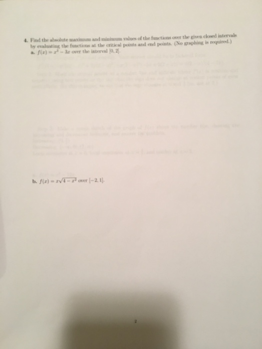 Question: Cale I, Fall 2017, Homework for Section 4.3, Name: Print a hard copy of this and fill in the blan...