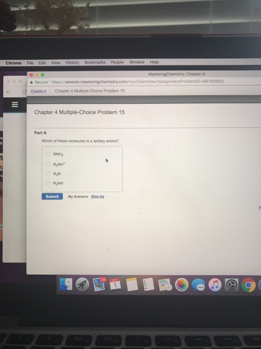 Question: Chrome File Edit View History MasteringChemistry: Chapter-4 욜 secure https:/ com/myctitemView?as...