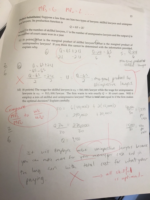 Question: Problem 3 a to dtrying to fix a test to study from. Sorry about markings