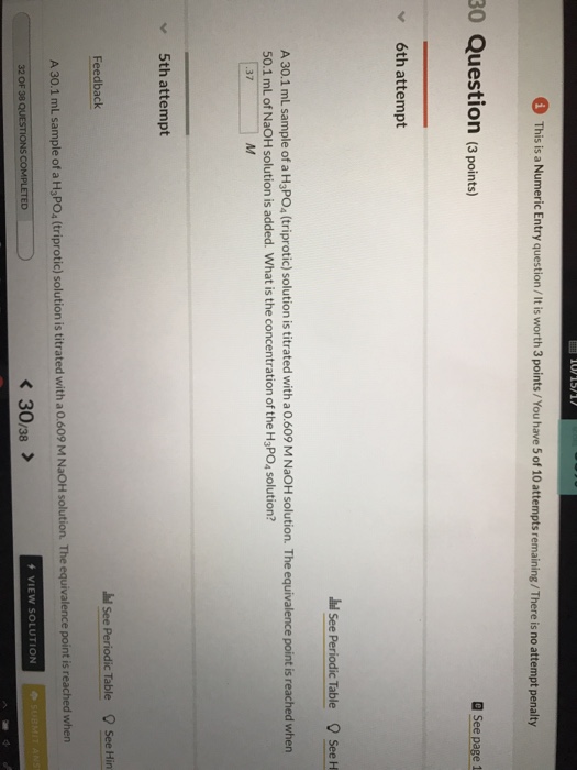 Question: This is a Numeric Entry question/It is worth 3 points/You have 5 of 10 attempts remaining/There i...