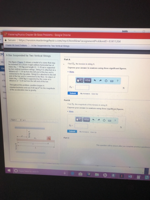 Question: AsteringPhysics Chapter 08-Good Problems Google Chrome 을 ' cure https://wsson rnasteringihy ics...