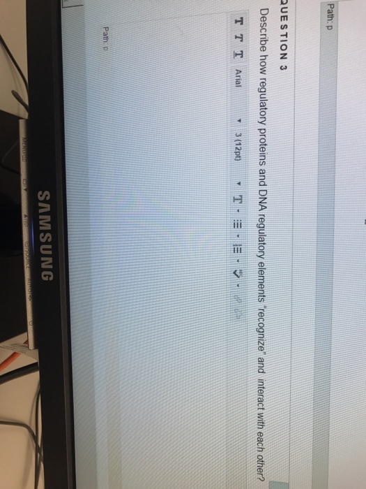 Question: Describe how regulatory proteins and DNA regulatory elements "recognize" and interact with each o...