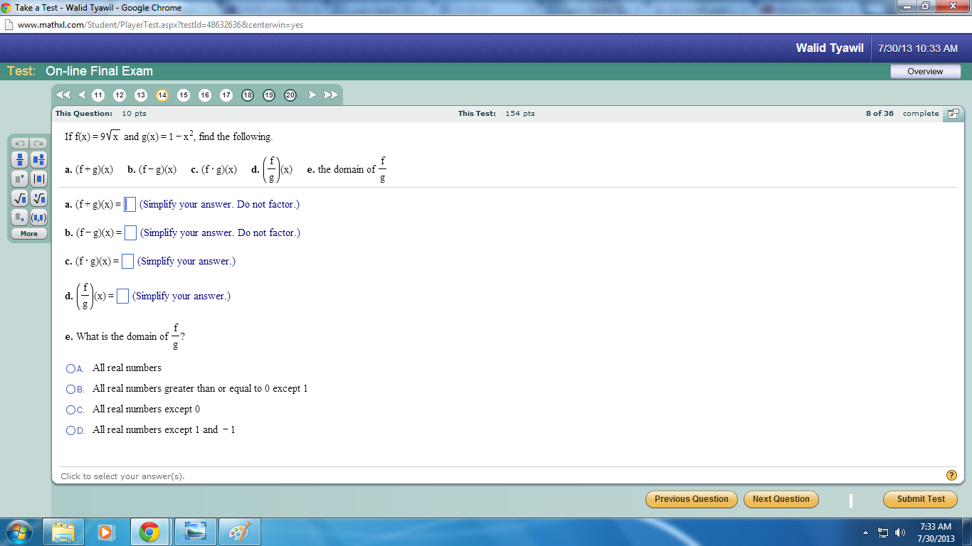 دختر+ج+ن+د+ه If F(x) = 9x And G(x) = 1 - X2, Find The Following. ... | Chegg.com