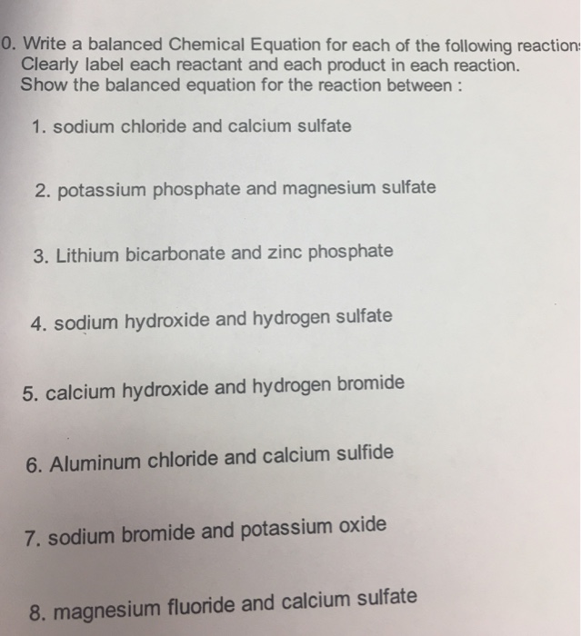 Write a chemical equation for the decomposition of magnesium bromide picture