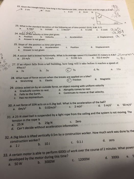 Question: 22. Given the triangle below, how long is the hypotenuse AB. where BCAern·ndt.ng e at 2 cm 6 cm ...