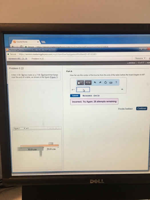 Question: Come Home Secure T https//session masteringphysics.com/myct previous 13 of 17 next Problem 8 22 P...