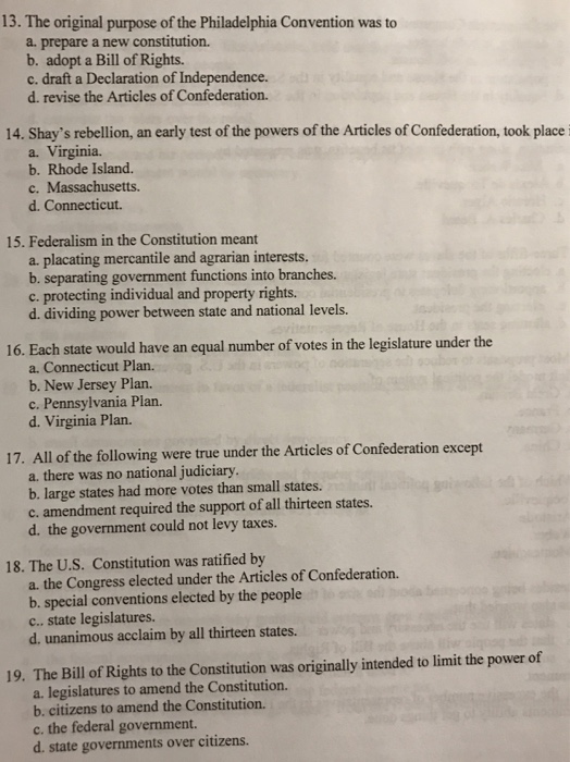 Which of the following was not true under the articles of confederation?