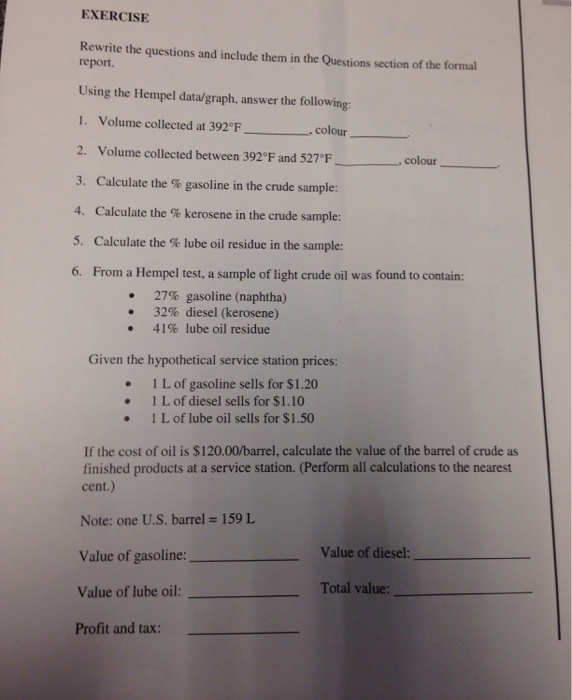 Question: Data: Copy the data sheet table with all values into the report and attach the signed data sheet ...