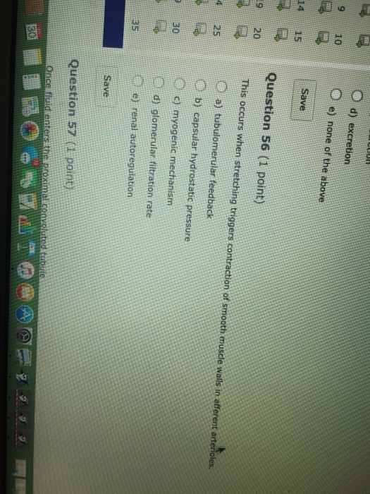 Question: This occurs when stretching triggers contraction of smooth muscle walls in afferent arterioles.  ...