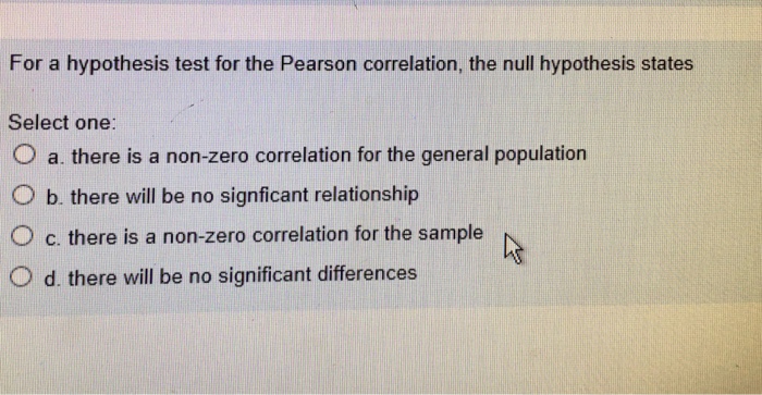 For A Hypothesis Test For The Pearson Correlation,... | Chegg.com