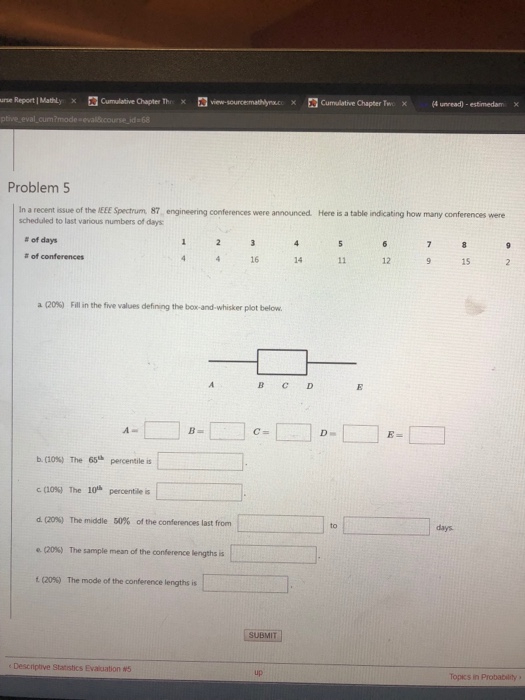 Question: Rse Report MathLy x Cumulative Chapter Thr, Cumulative Chapter Tw.X (4unread_estinedamx x ptive-e...