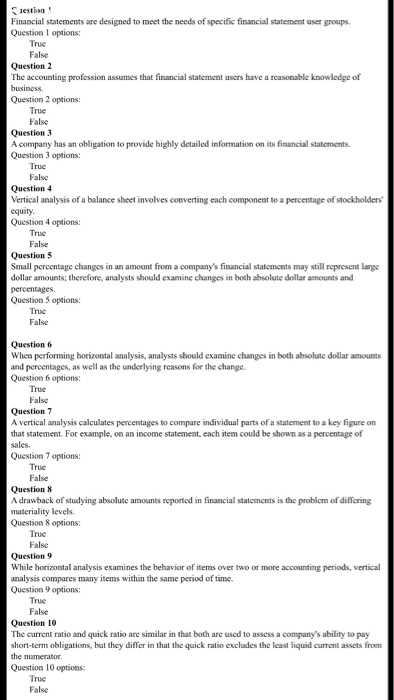 Solved Financial Statements Are Designed To Meet The Need