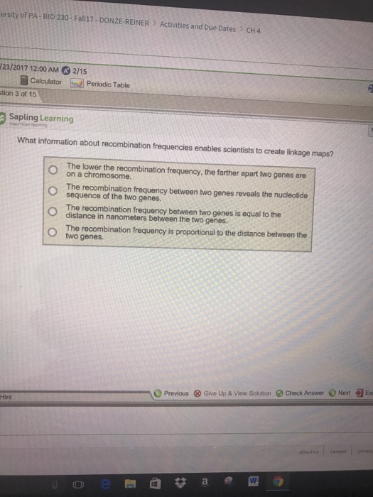 Question: What information about recombination frequencies enablesscientists to create linkage maps