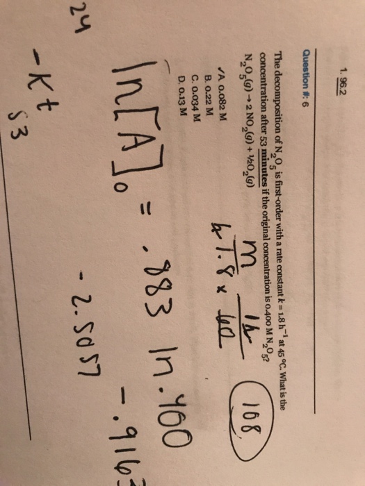 Question: How do I solve for this question???? The answer is .082M