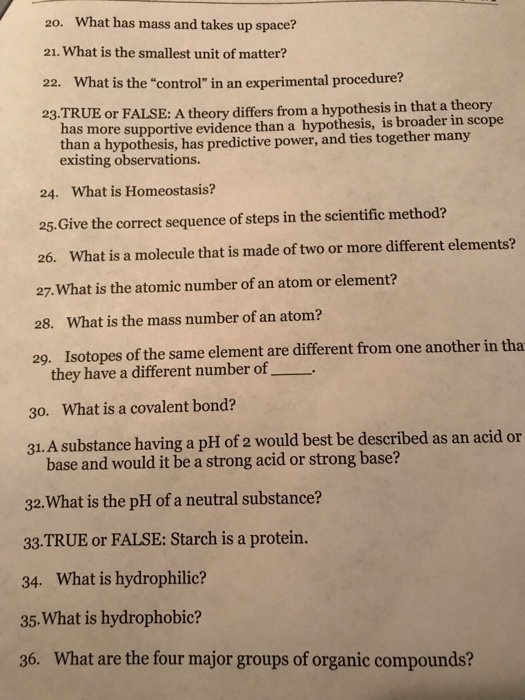Question: I really need help for my study guide. Trying to check all myanswers to see if they correct for ...