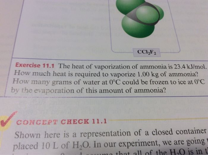 Solved The Heat Of Vaporization Of Ammonia Is 23.4 KJ/mol...