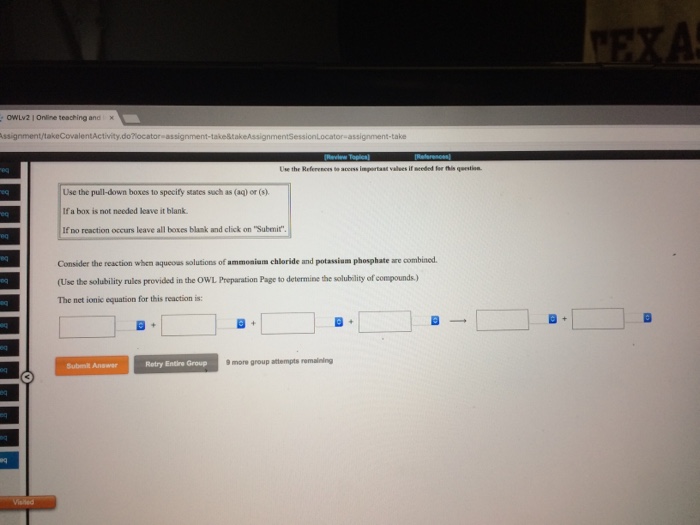 Question: OWLv2 | Online teaching and ssignment/takeCovalentActivity.doloca nment-take&takeAssignments assi...
