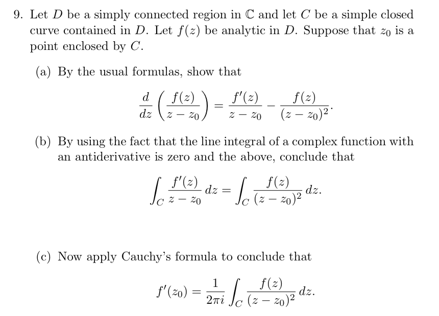 Apply Cauchy Formula To Solve Complex Numbers Integrals 7813