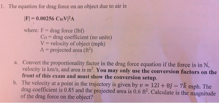 solved-the-equation-for-drag-force-on-an-object-due-to-ai-chegg