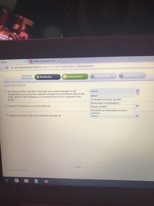 Question: × Enect of Selenium and Quiz 8 C I ⓘ eztomteducation comhm.tpx?-071 5371109016565-15080064691 ...