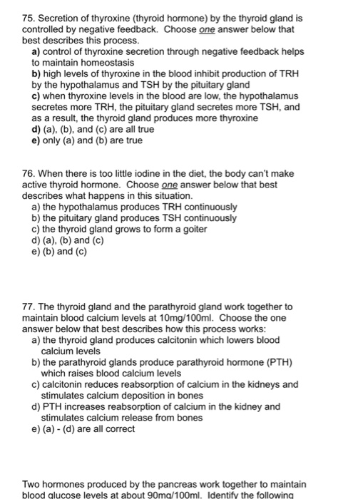 How Are Thyroxine Levels Controlled By Negative Feedback