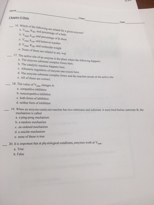 Question: Name: Chapter 6 Quiz Indicate the answer choice that best completes the statement or answers the ...