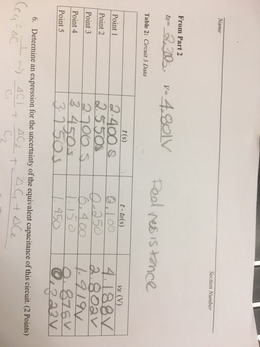 Question: Use the expression and data from table 2 that determines tau,τ. What is he correlation coefficie...
