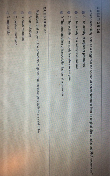 Question: Which factor likely acts as a trigger for the spread of heterochromatin from its original site to...