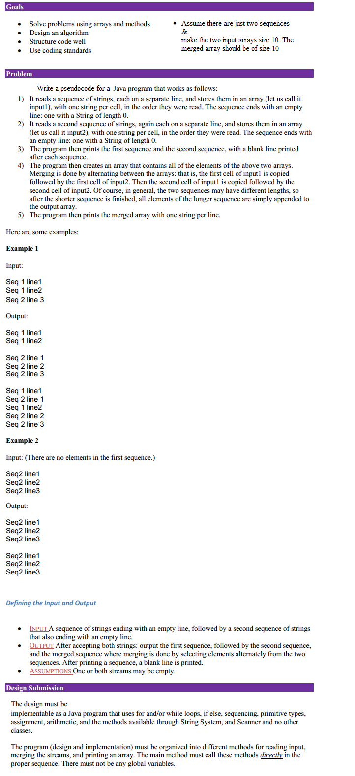 Pseudocode homework help