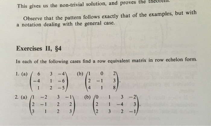 Solved This Gives Us The Non trivial Solution And Proves Chegg