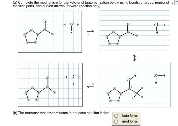 Complete The Mechanism For The Keto-enol Tautomerization... | Chegg.com