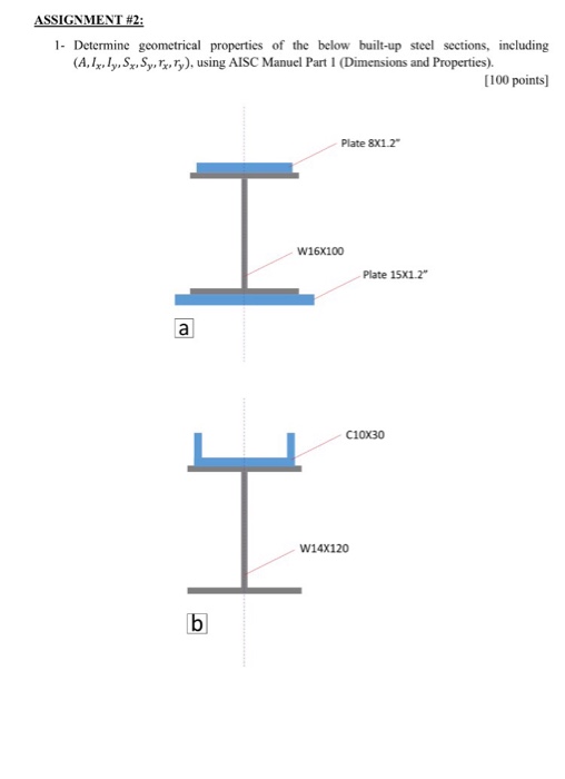 Solved ASSIGNMENT 2 1 Determine Geometrical Properties...