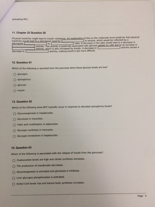 Question: Physical inactivity might lead to insulin resistance. An explanation of this on the molecular lev...