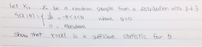 Question: A randon 12 w at Y-X1 is a stficient statistic for b