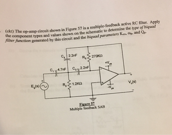 Solved The Opamp Circuit Shown If Figure 57 Is A Multipl...