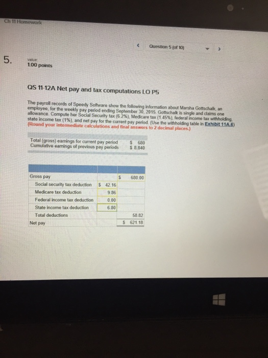 Solved The Payroll Records Of Speedy Software Show The Fo Chegg
