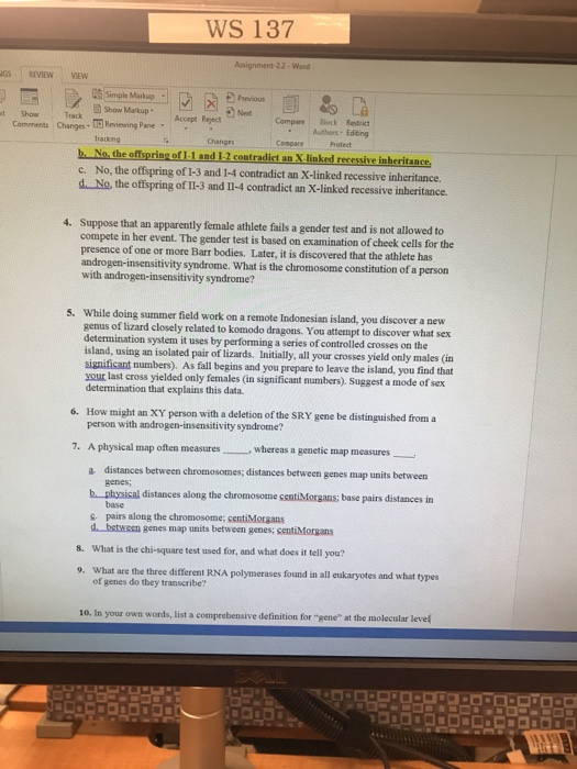 Question: WS 137 simple Markup Comments changes. Reviewing pane 1. Which of the following descriptions of a...