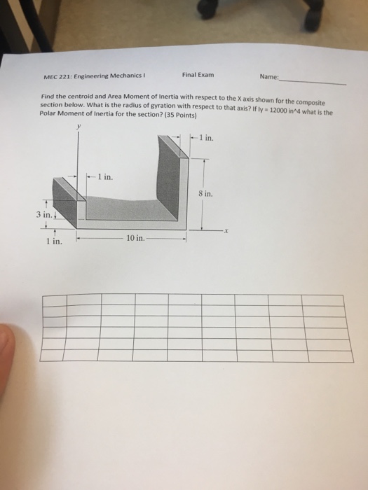 Solved: Find The Centroid And Area Moment Of Inertia With ... | Chegg.com