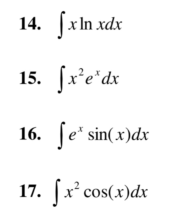integral of xdx e x