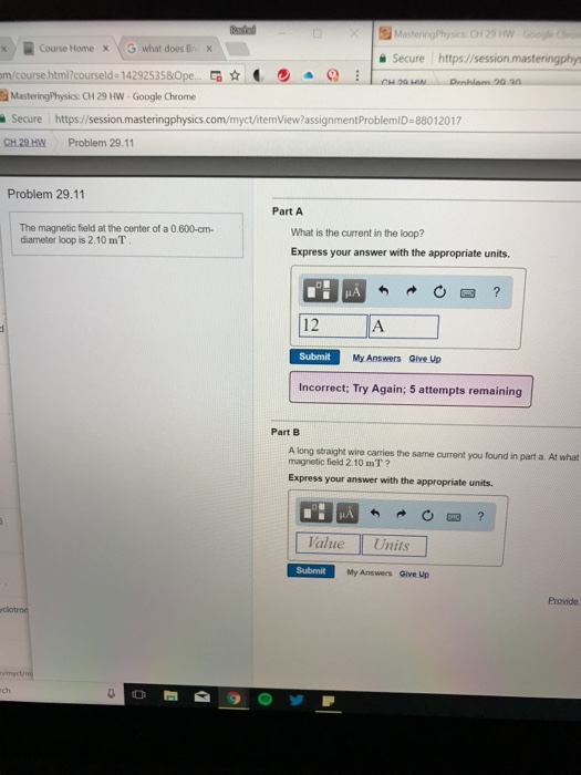 Question: CH 29 HW xYG what does Bmx course d-14292 35&Ope. Course Home i. : https://session masteringphy S...