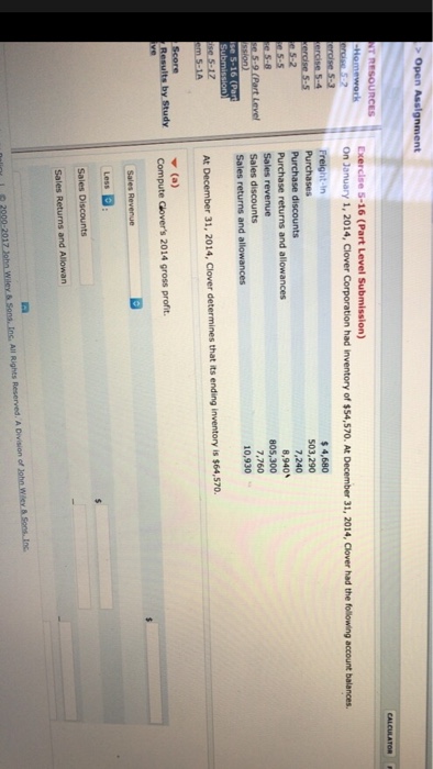 Question: S-16 (Part Level 503,290 7,240 Sales discounts Sales returns and allowances 7,760 Score Results b...
