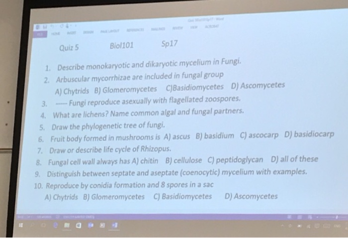 Question: Describe monokaryotic and dikaryotic mycelium in Fungi.  Arbuscular mycorrhizae are included in f...
