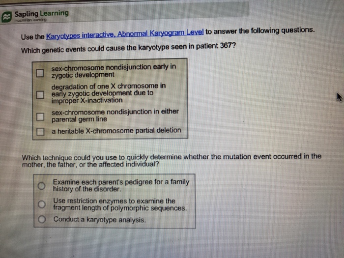 X sapling homework image
