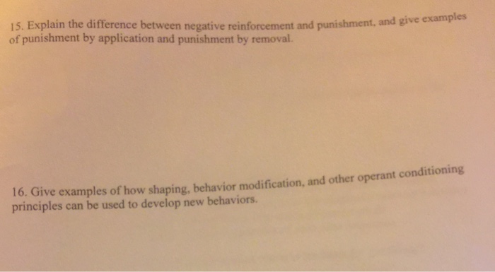 what is the difference negative reinforcement and punishment
