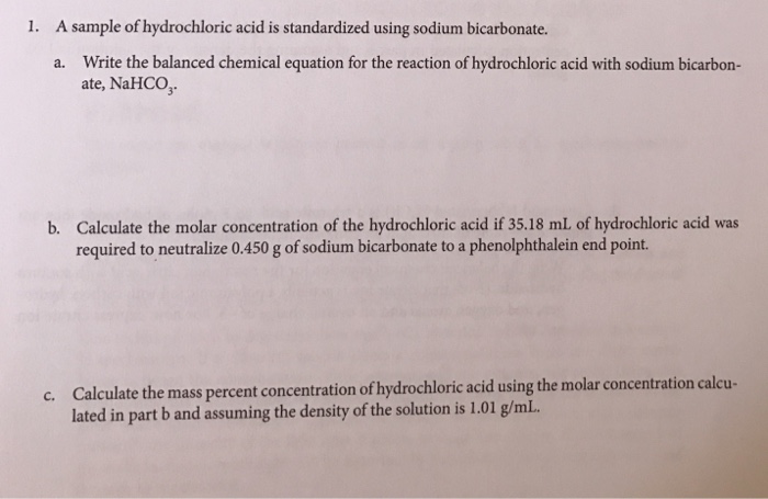 solved-a-sample-of-hydrochloric-acid-is-standardized-usin-chegg