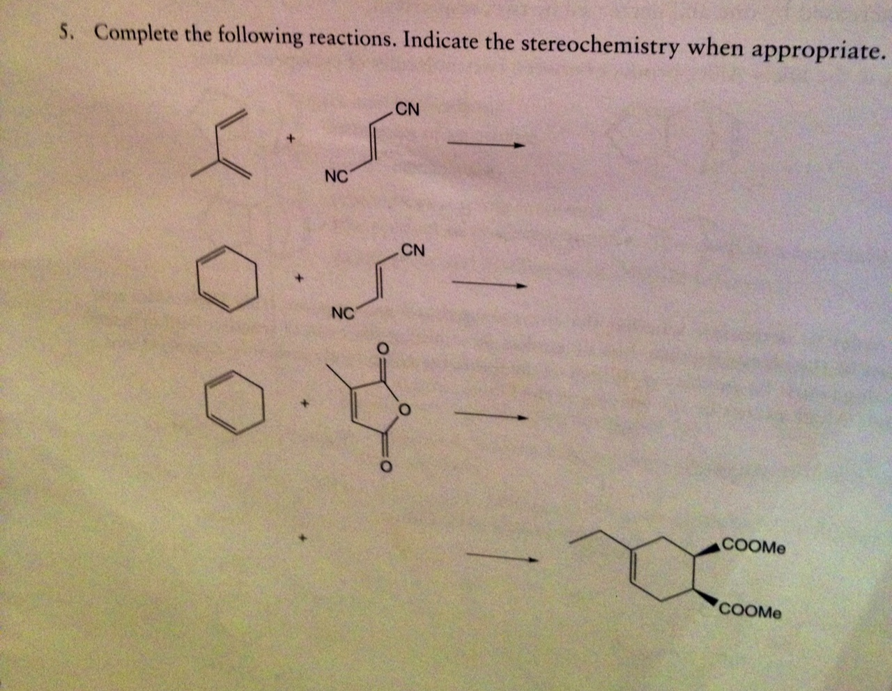 Complete The Following Reactions. Indicate The ... | Chegg.com Complete The Following Reactions. Indicate The ... | Chegg.com