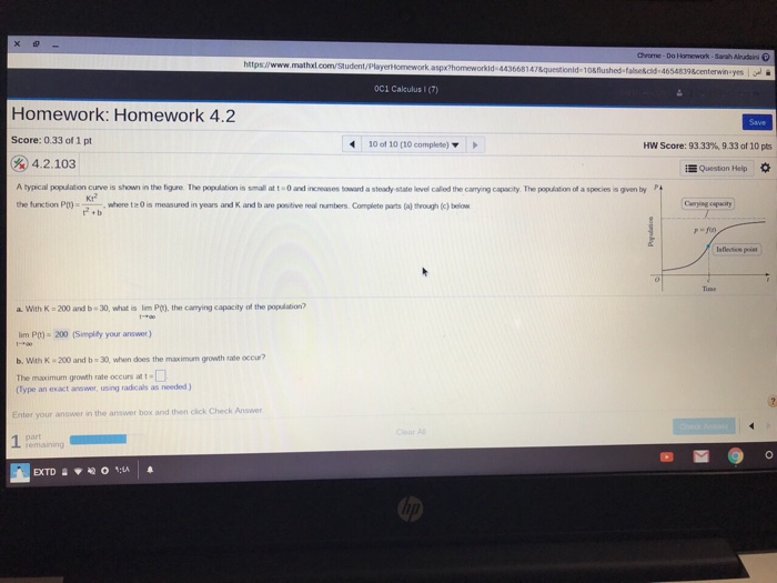 Question: Chrome- Dol https.www.mathxl com/student/player omeworkid-443668147&questionld-10snushed.false&ck...